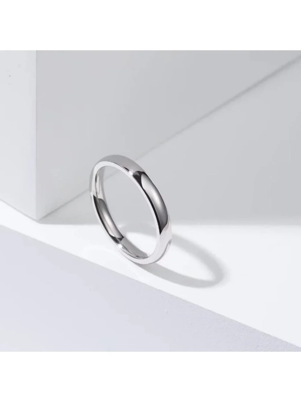 Stylish 316L Stainless Steel Wedding Band - Comfort Fit Promise Ring, 4-15 Size